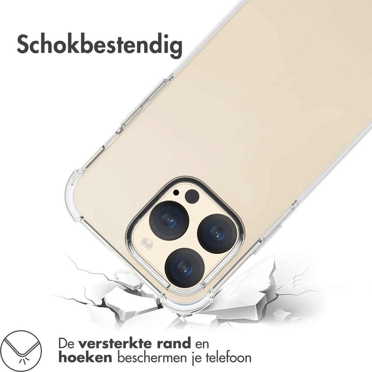 iPhone 15 Pro Hoesje - Anti-Shock Hard Case - Transparant