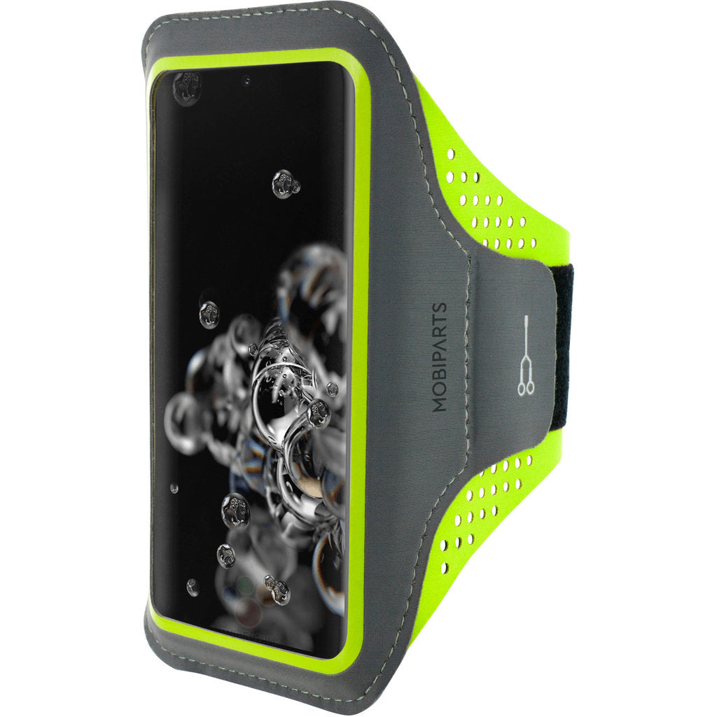 Mobiparts Comfort Fit Sport Armband Samsung Galaxy S20 Ultra 4G/5G Neon Green