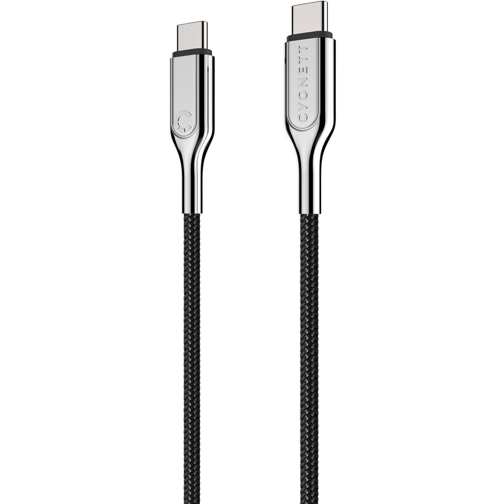 Cygnett Armoured Braided USB-C to USB-C Cable 2m Black