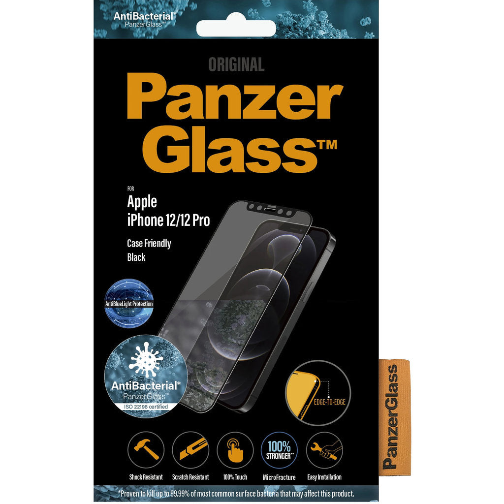 PanzerGlass Apple iPhone 12/12 Pro Black CF Anti-Bluelight Super+ Glass