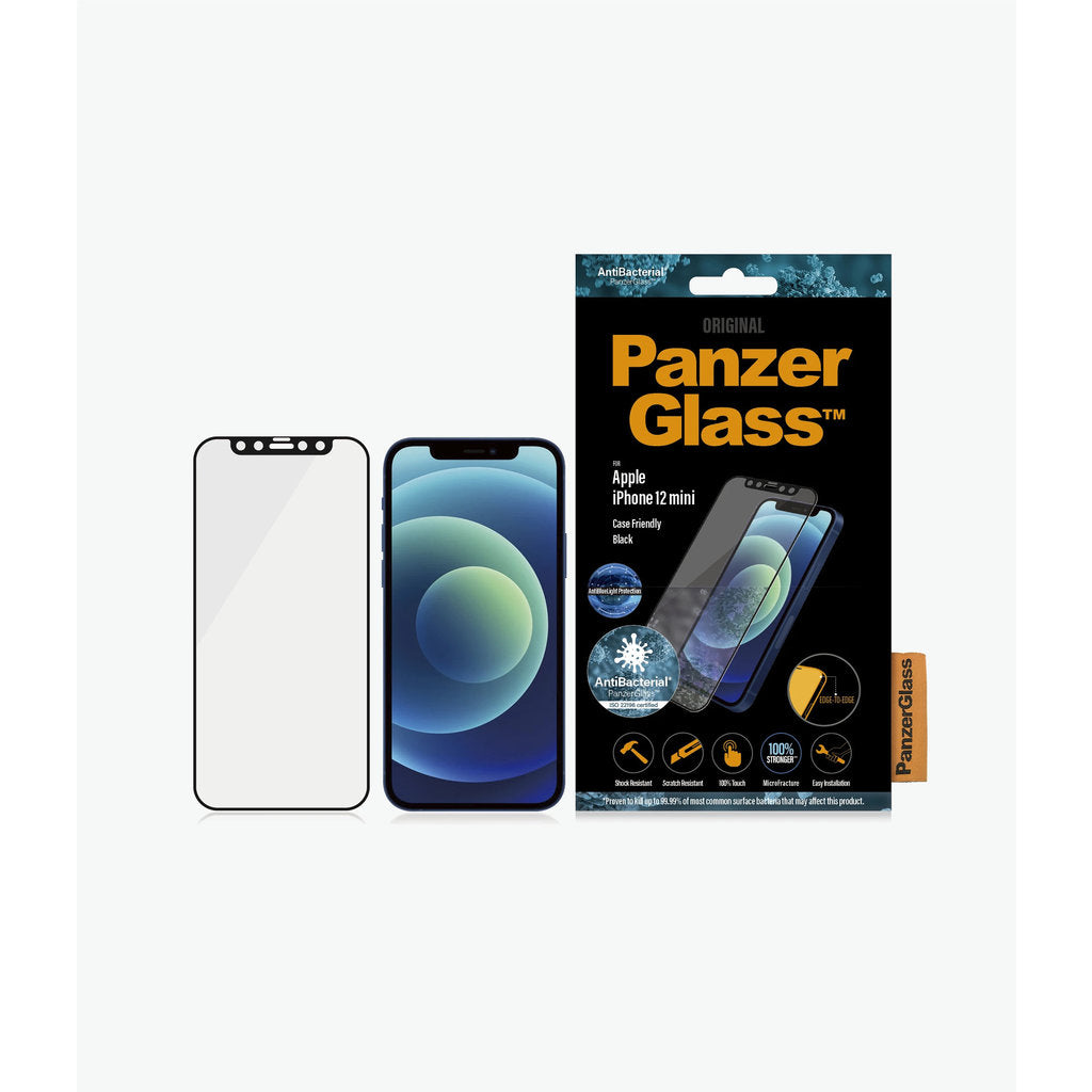 PanzerGlass Apple iPhone 12 Mini Black CF Anti-Bluelight Super+ Glass