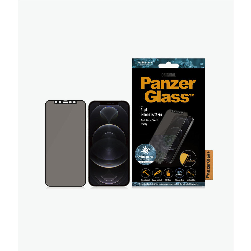 PanzerGlass Apple iPhone 12/12 Pro Black CF Privacy Super+ Glass