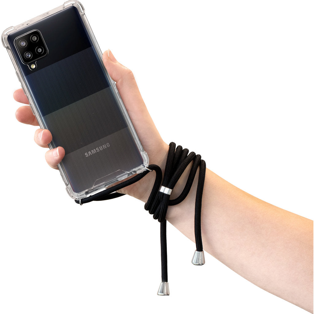 Mobiparts Lanyard Case Samsung Galaxy A42 (2020) Black Cord