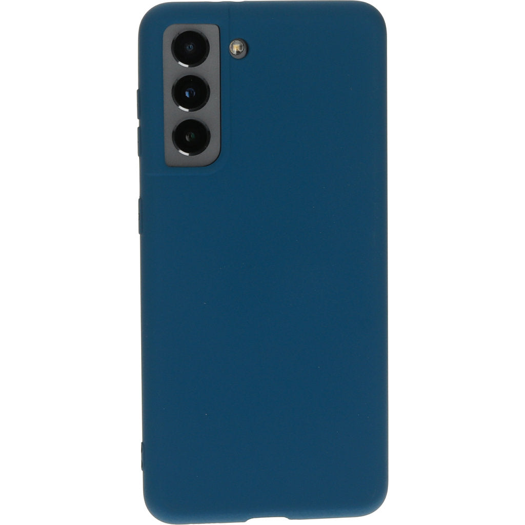 Mobiparts Silicone Cover Samsung Galaxy S21 Blueberry Blue