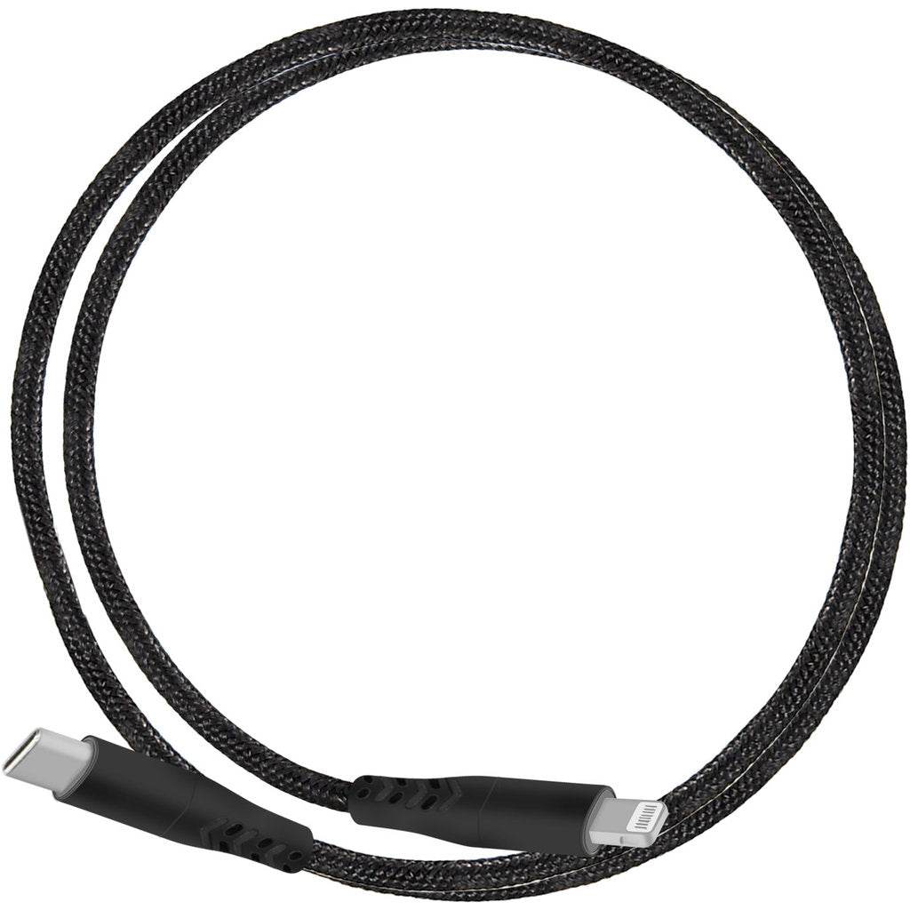 Mobiparts Apple Lightning to USB-C Braided Cable 2A 1m Black