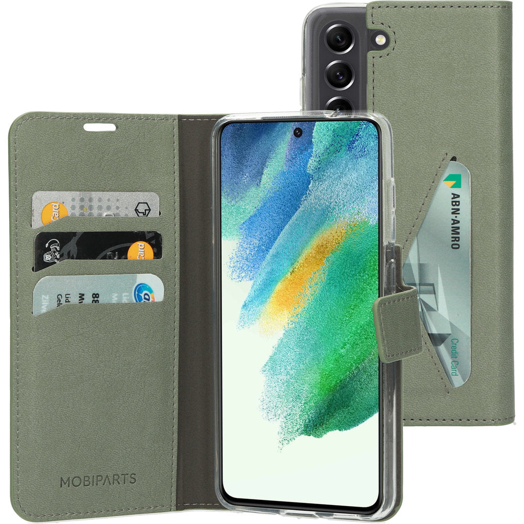 Mobiparts Classic Wallet Case Samsung Galaxy S21 FE (2022) Stone Green