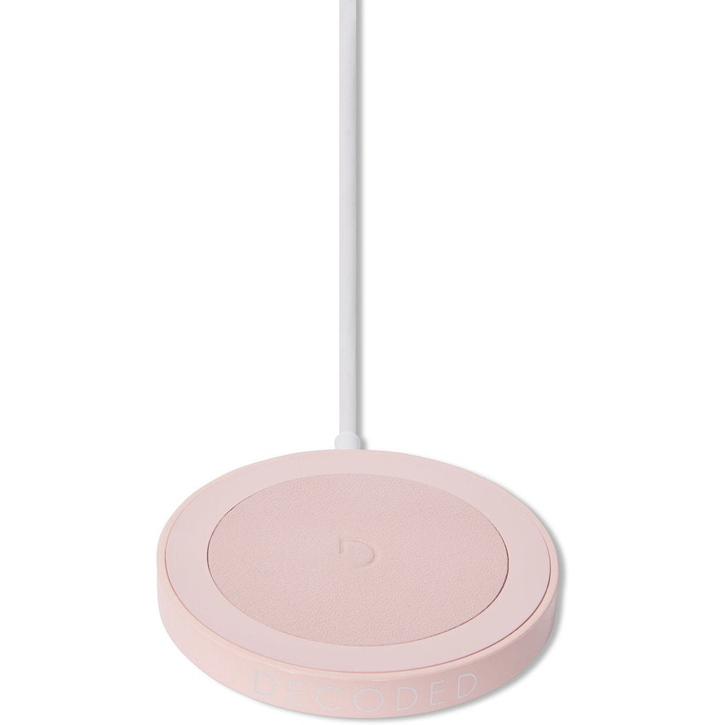 Decoded Magnetic Wireless Charging Puck 15W Powder Pink