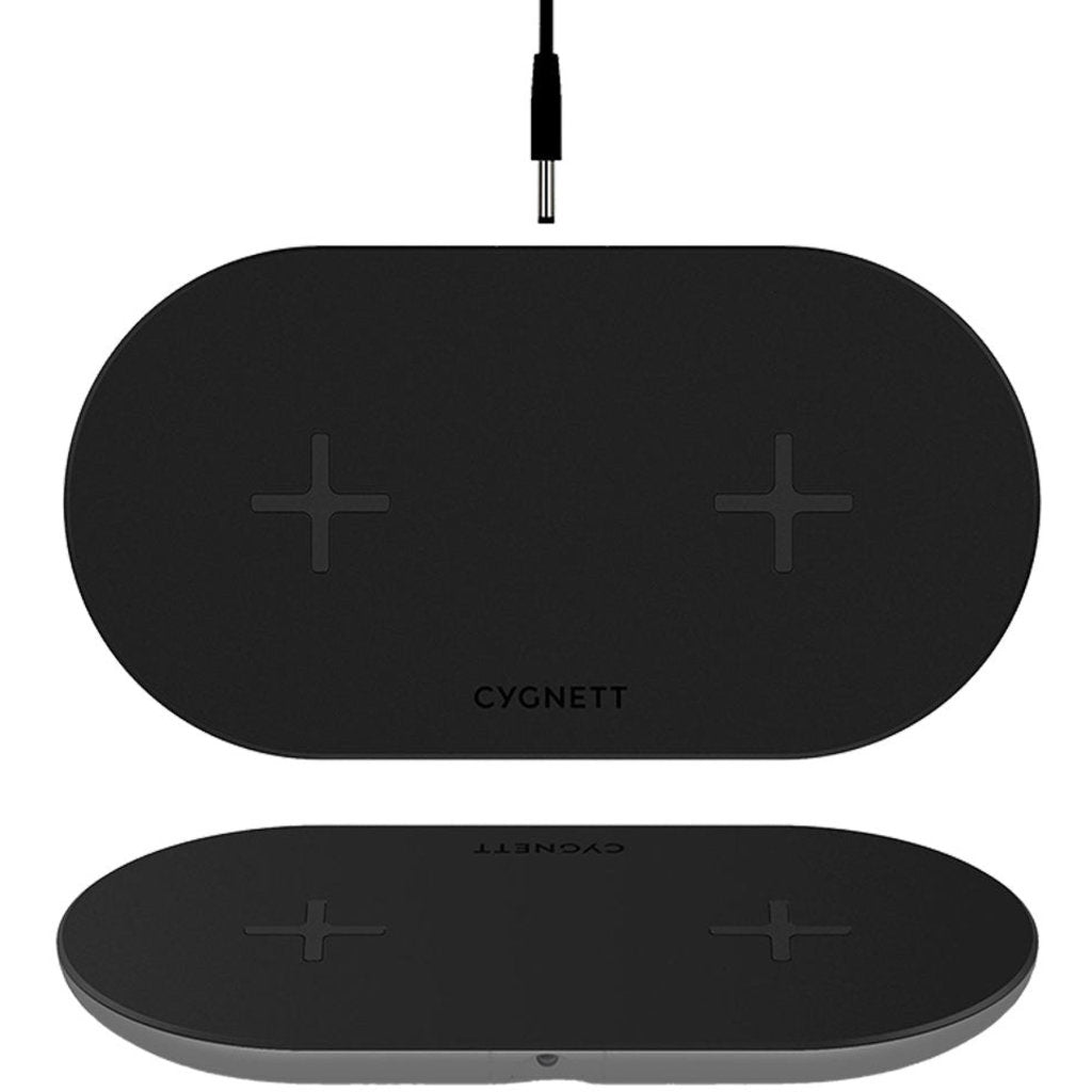 Cygnett TwoFold 20W Dual Wireless Charger Black