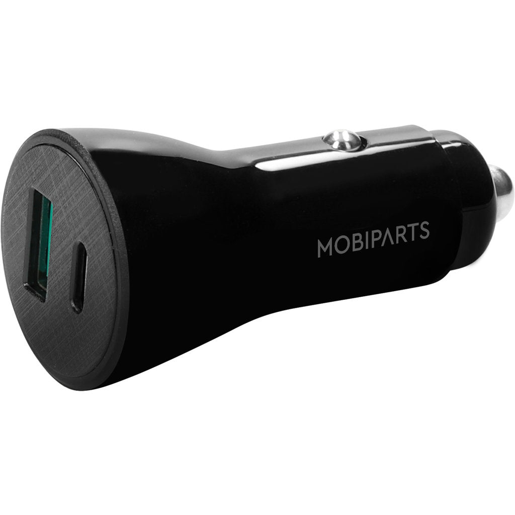 Mobiparts Car Charger 2-port 30W PD Fast Charging Black