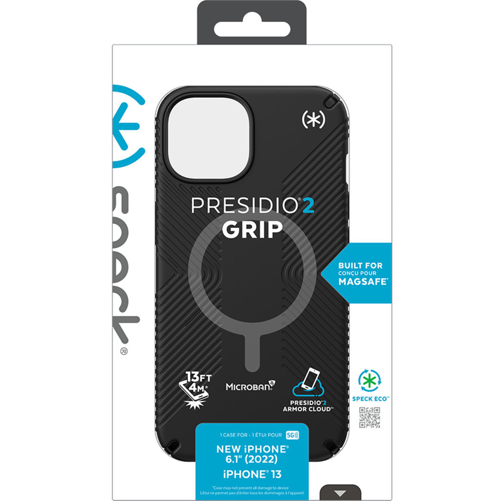 Speck Presidio2 Grip + MS Apple iPhone 14 Black -  with Microban