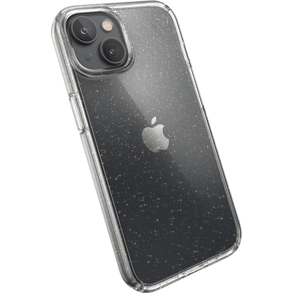 Speck Presidio Perfect Clear Glitter Apple iPhone 14 Clear / Gold Glitter - with Microban