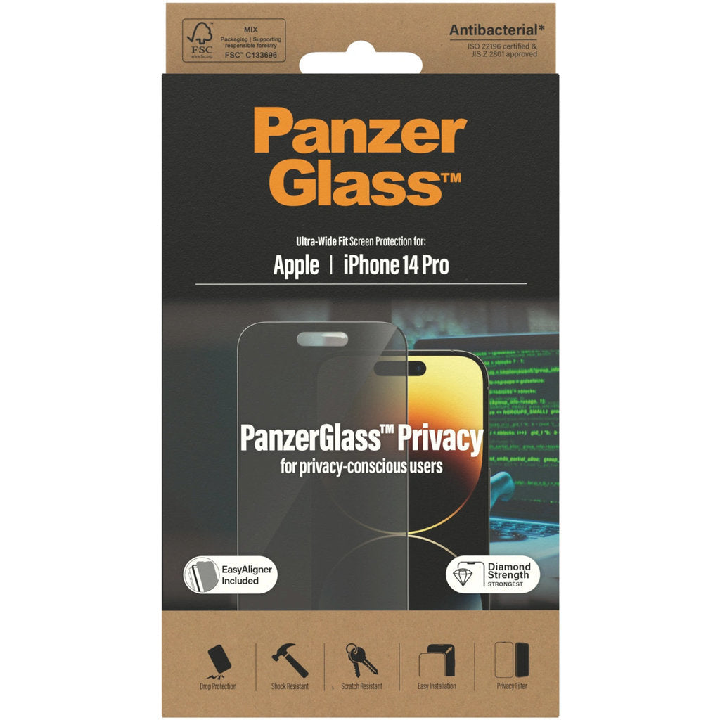 PanzerGlass Apple iPhone 14 Pro UWF Privacy Glass AB with EasyAligner