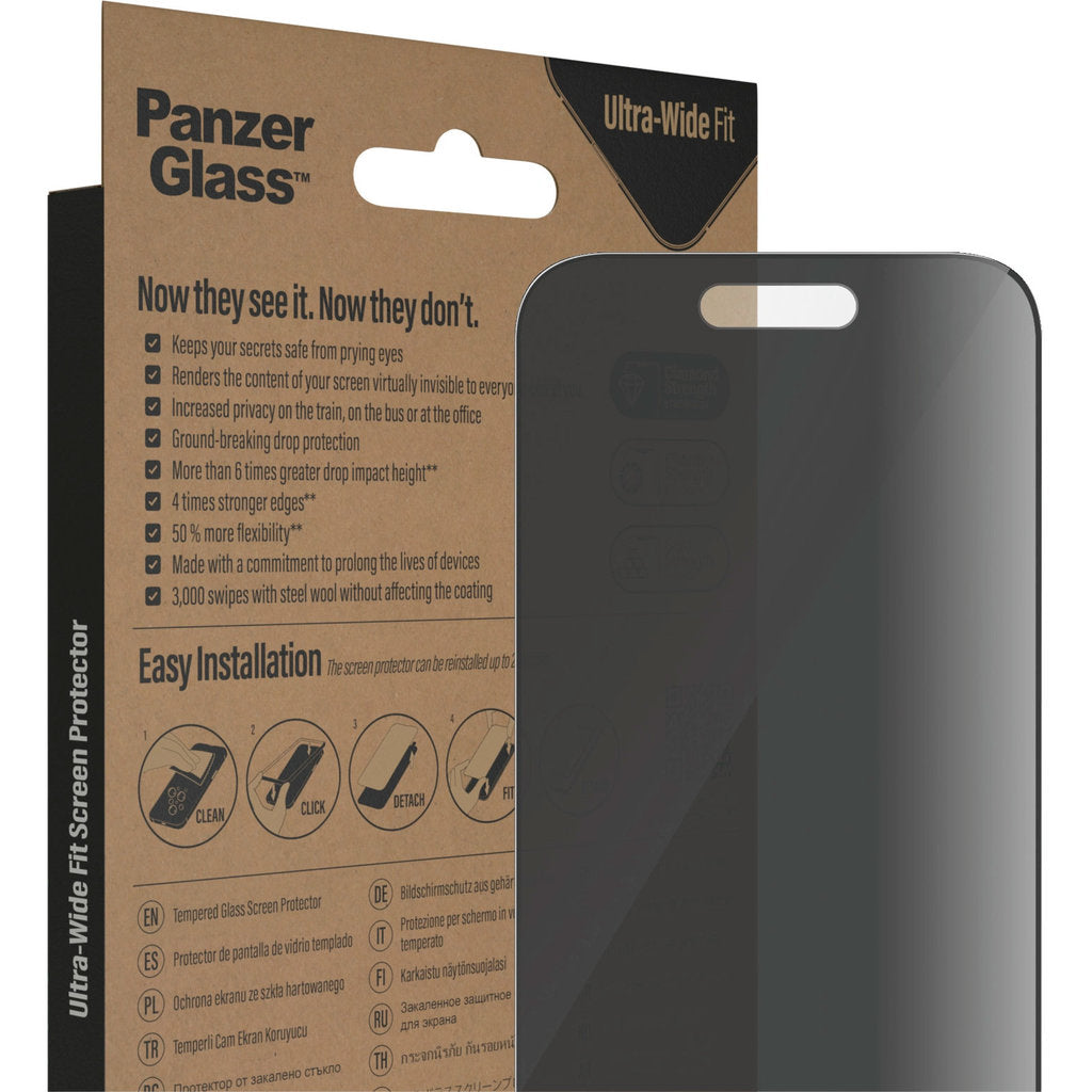 PanzerGlass Apple iPhone 14 Pro UWF Privacy Glass AB with EasyAligner