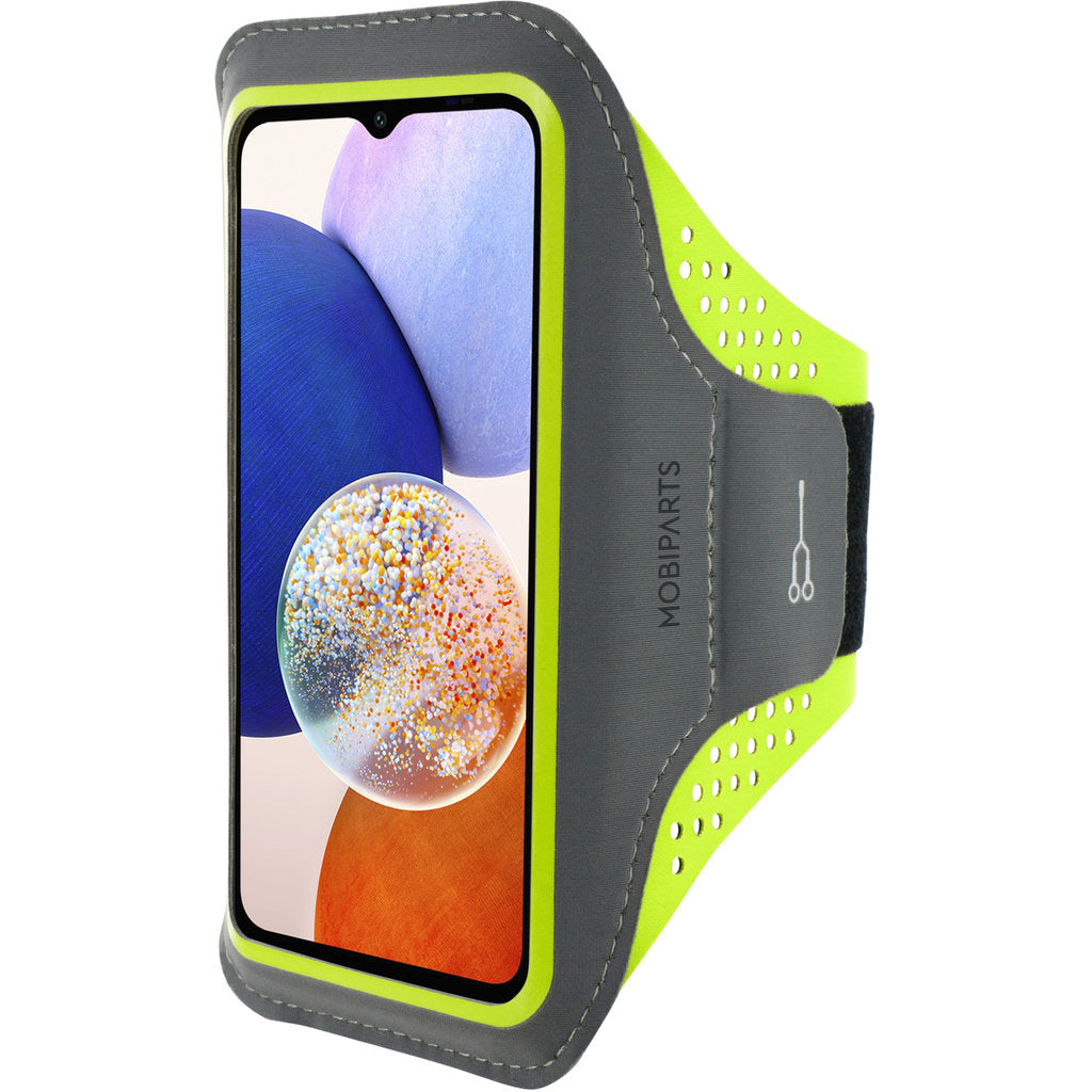 Mobiparts Comfort Fit Sport Armband Samsung Galaxy A14 4G/5G (2023) Neon Green