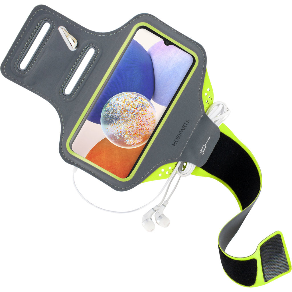 Mobiparts Comfort Fit Sport Armband Samsung Galaxy A14 4G/5G (2023) Neon Green
