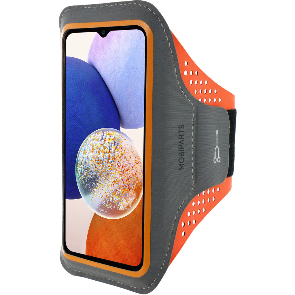 Mobiparts Comfort Fit Sport Armband Samsung Galaxy A14 4G/5G (2023) Neon Orange