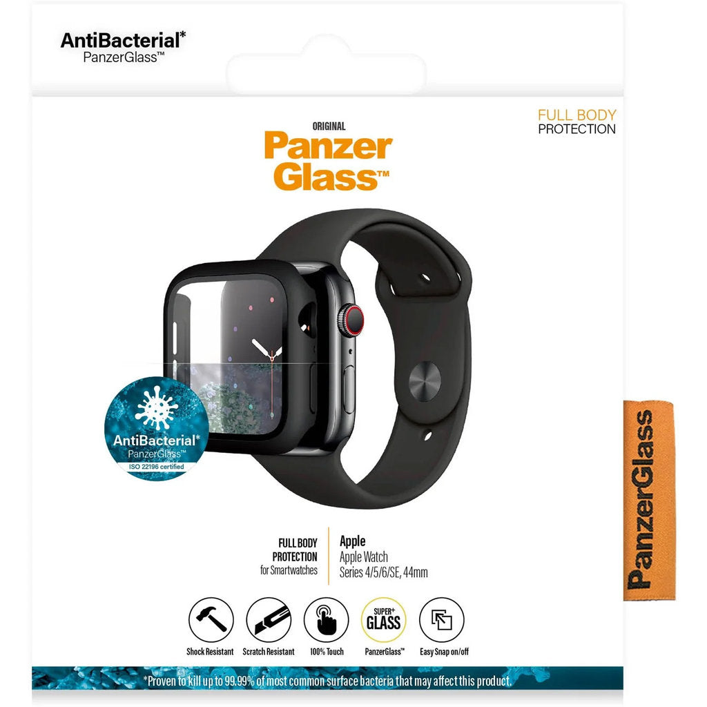 PanzerGlass Full Body Apple Watch 4/5/6/SE (44 mm) - Black Anti-Bacterial