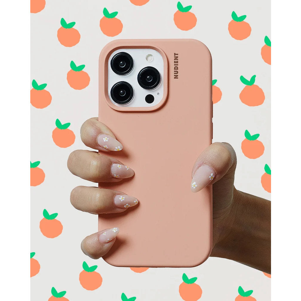Nudient Base Case iPhone 14 Pro Peach Orange