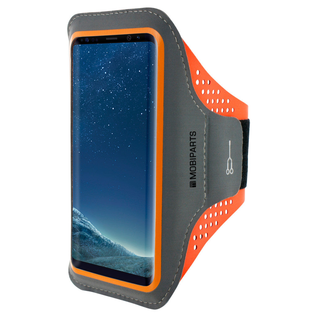 Mobiparts Comfort Fit Sport Armband Samsung Galaxy S8 Neon Orange