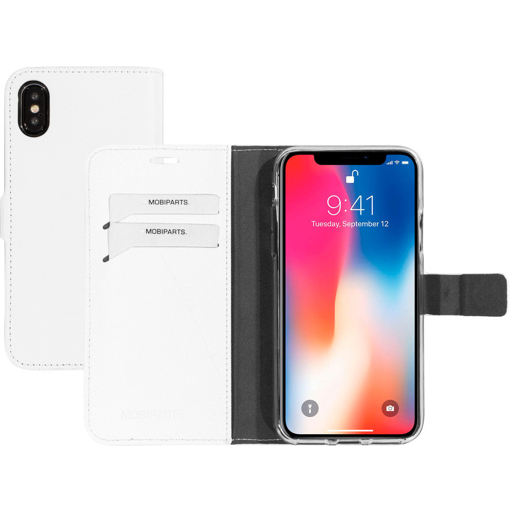 Mobiparts Saffiano Wallet Case Apple iPhone X/XS White