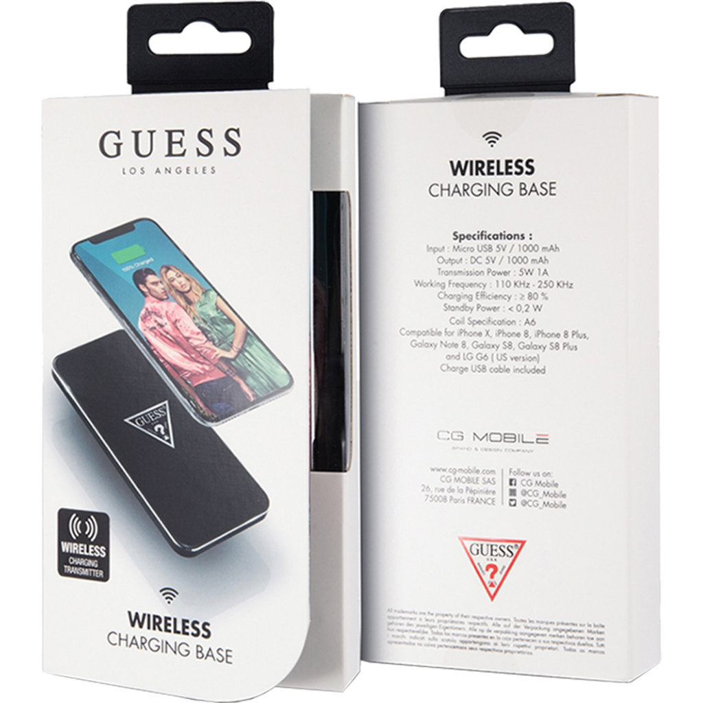 Guess Wireless Charger Black/Silver GUWCP850TLBK