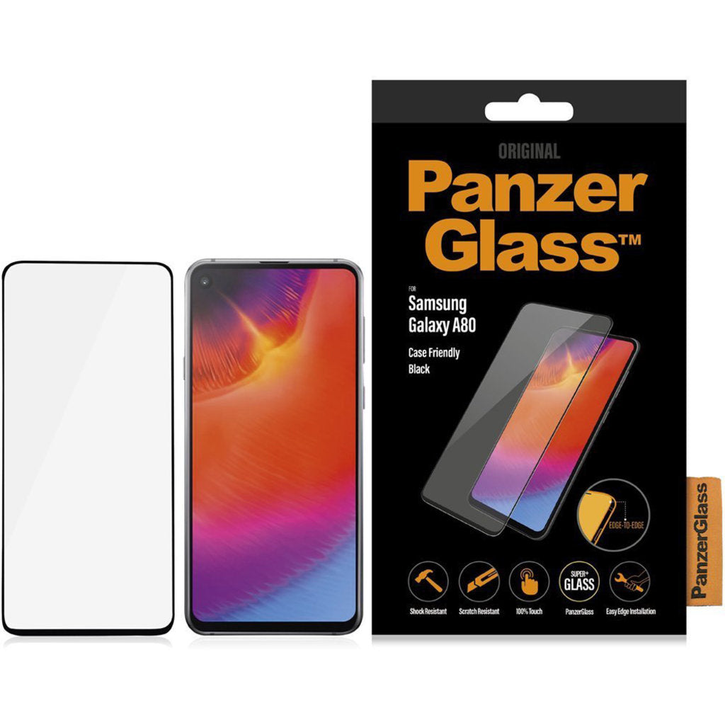 PanzerGlass Samsung Galaxy A80 (2019) Black Case Friendly Super+ Glass