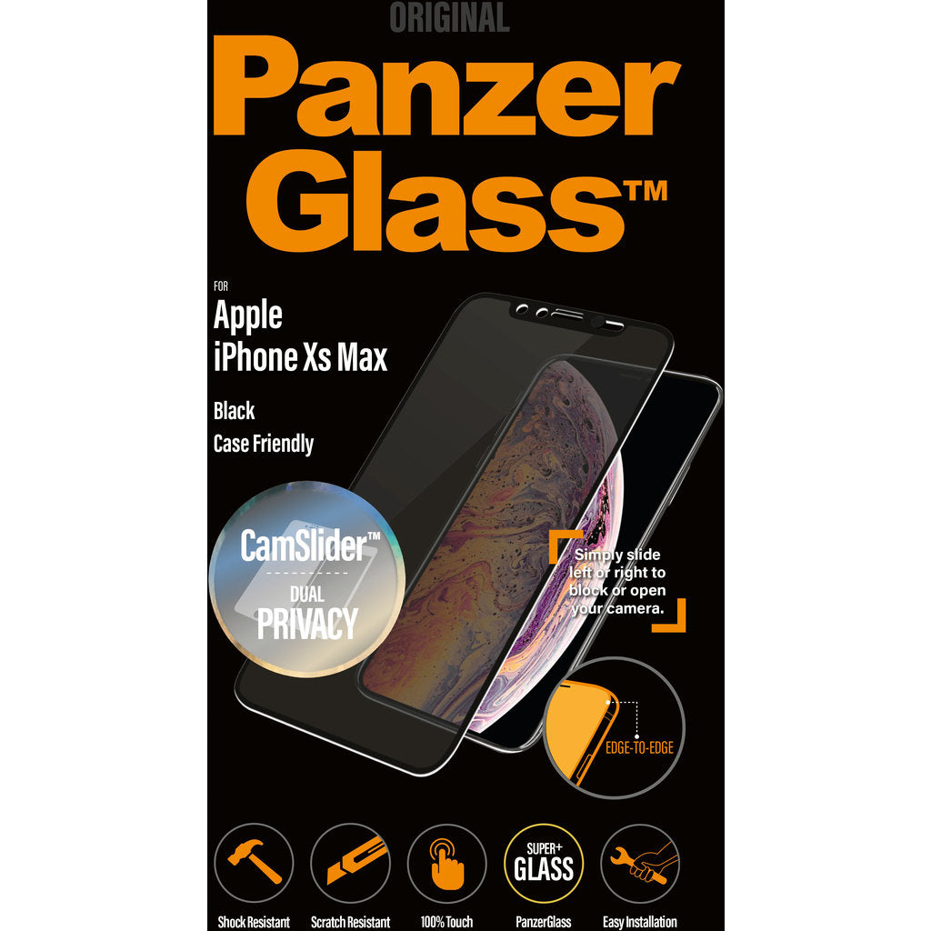 PanzerGlass Apple iPhone XS-Max CF CamSlider Privacy Black SUPER + Glass