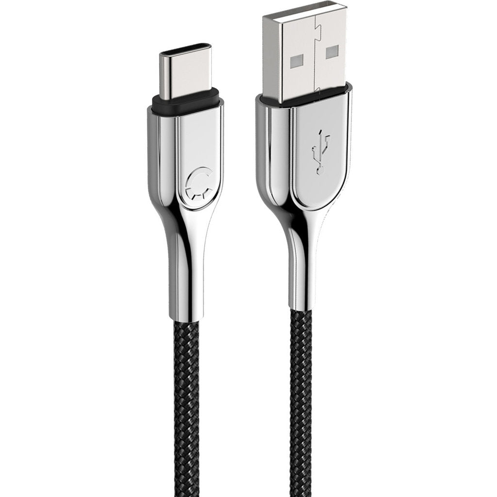 Cygnett Armoured Braided USB-C to USB Cable 2m Black