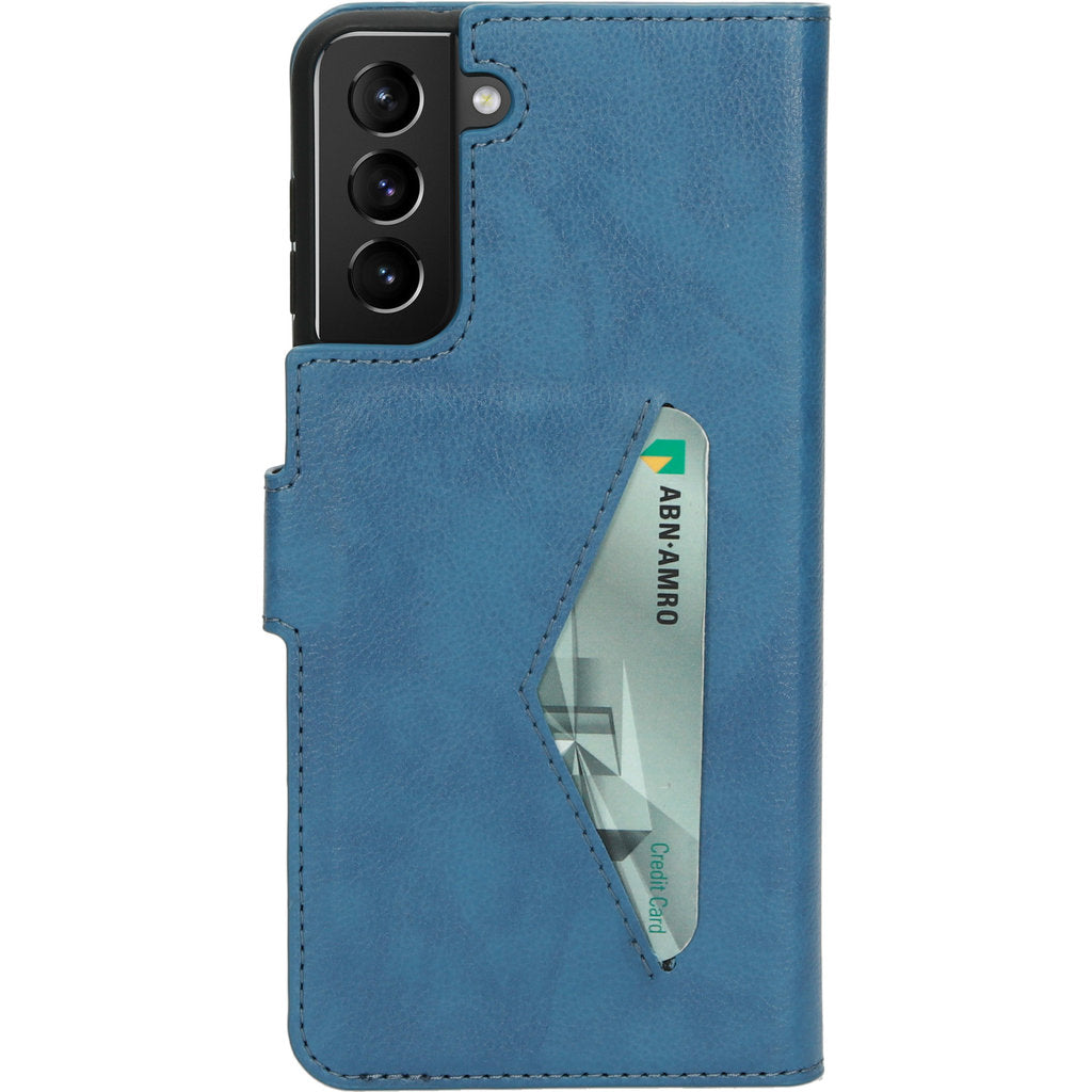 Mobiparts Classic Wallet Case Samsung Galaxy S21 Plus Steel Blue