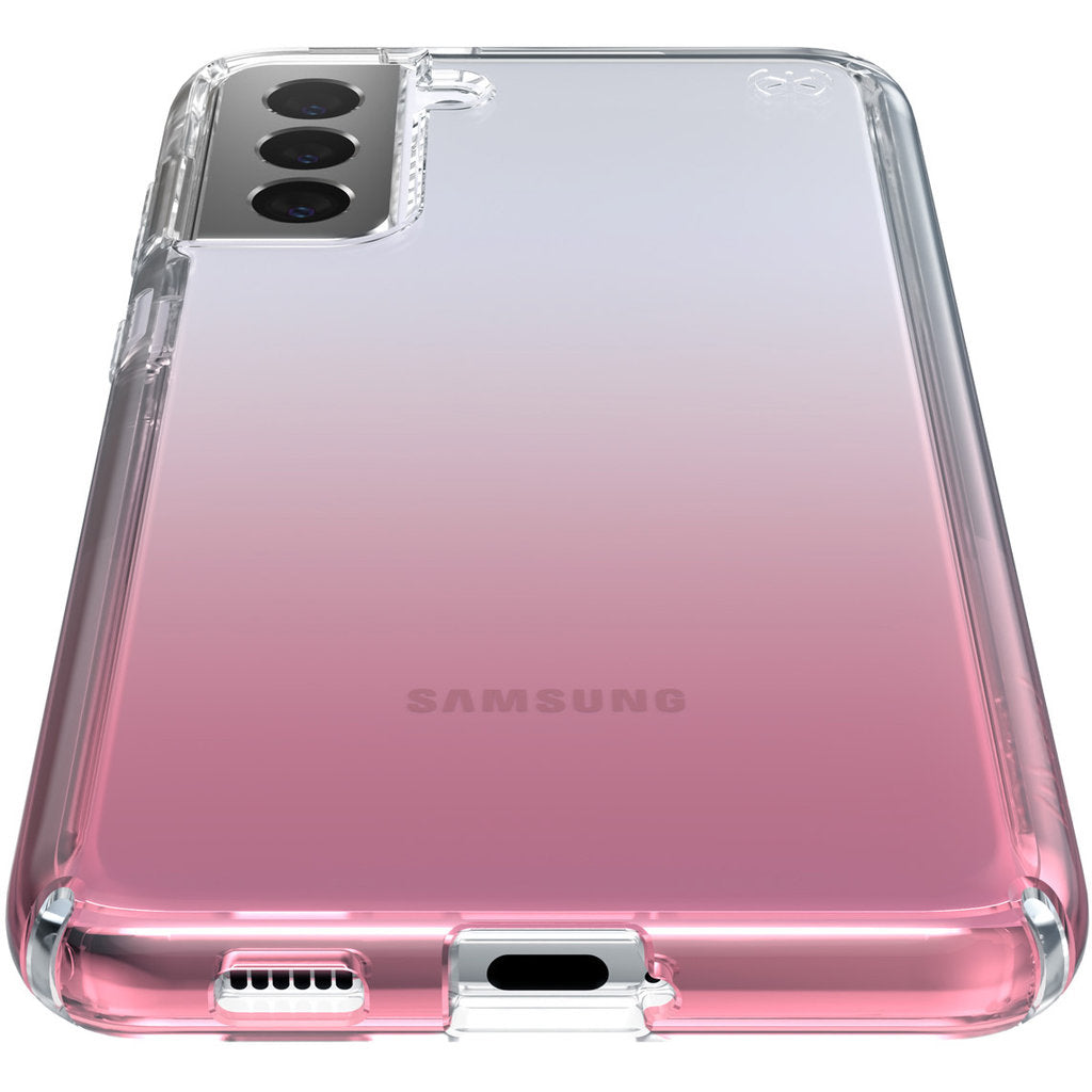 Speck Presidio Perfect Clear Ombre Samsung Galaxy S21 Plus Clear/Vintage Rose - with Microban