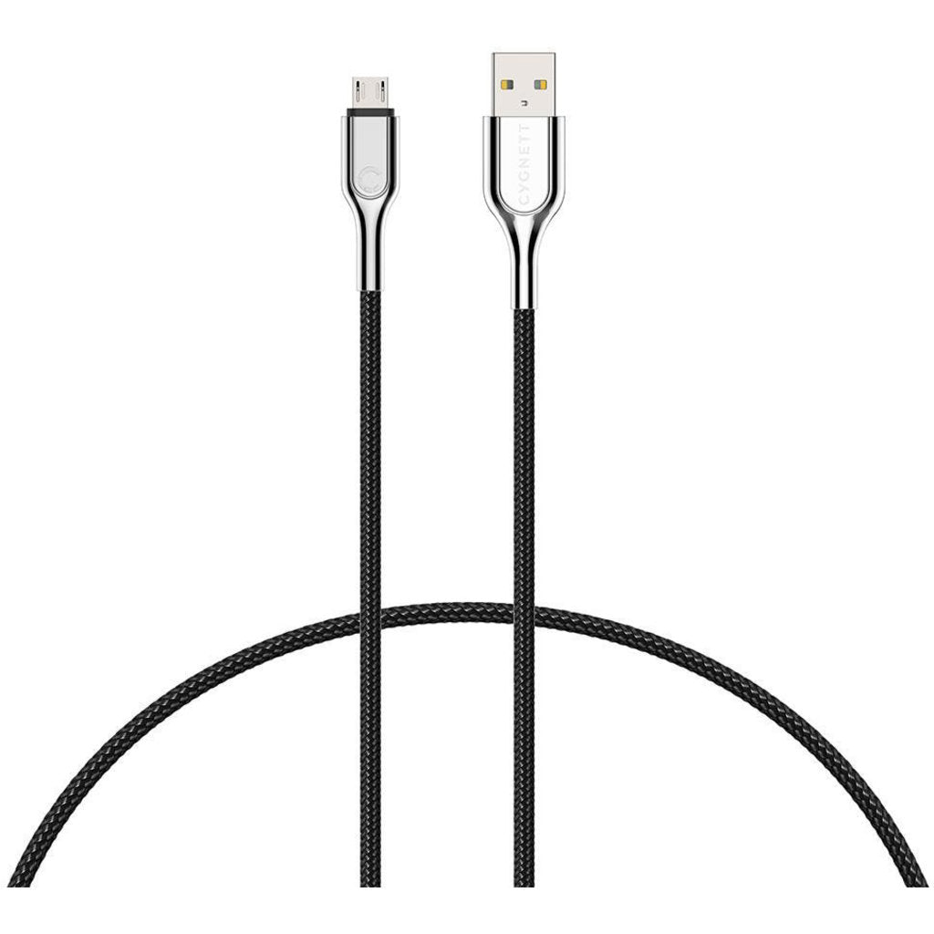 Cygnett Armoured Braided Micro USB to USB-A Cable 1M Black