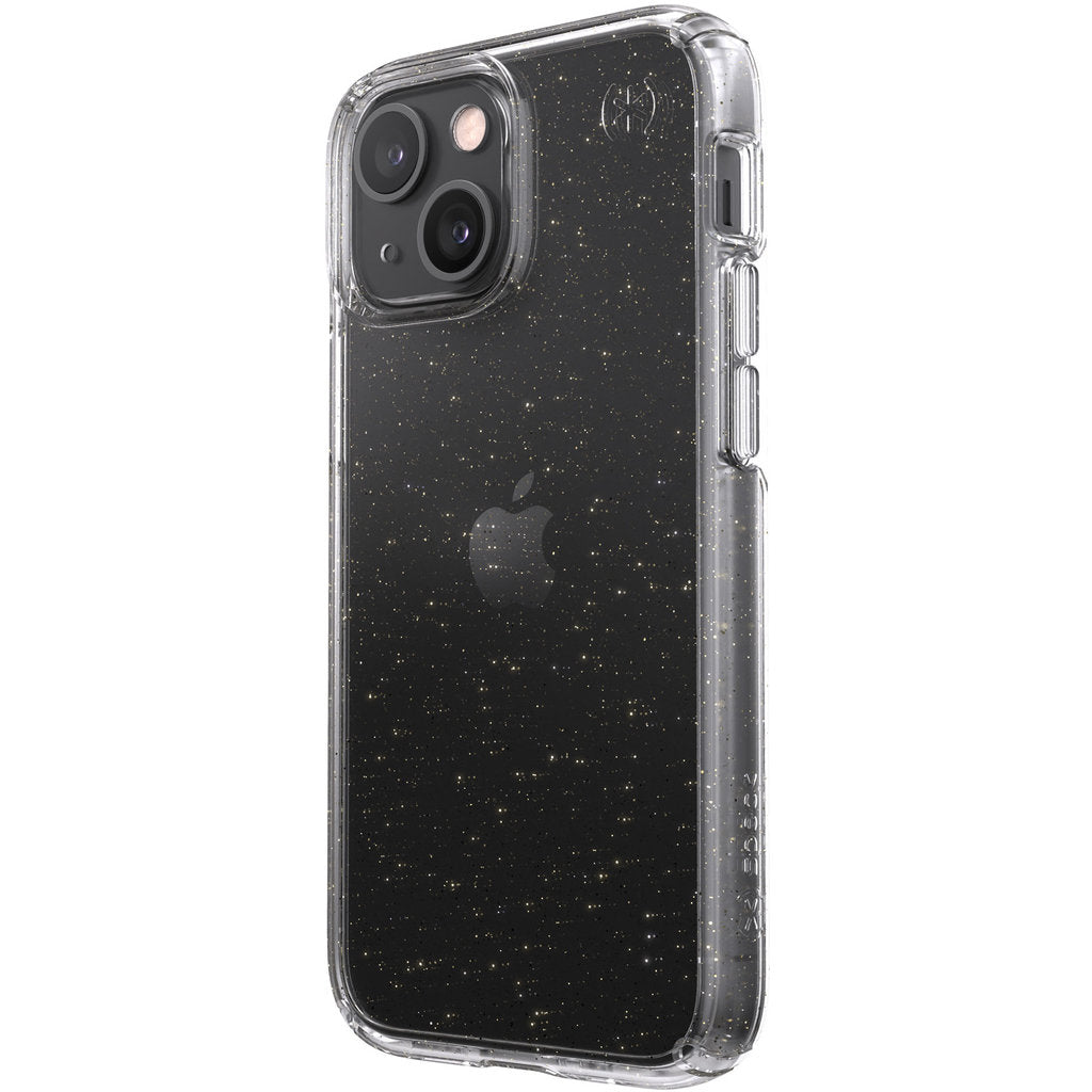 Speck Presidio Perfect Clear Glitter Apple iPhone 13 Mini Clear / Platinum Glitter - with Microban