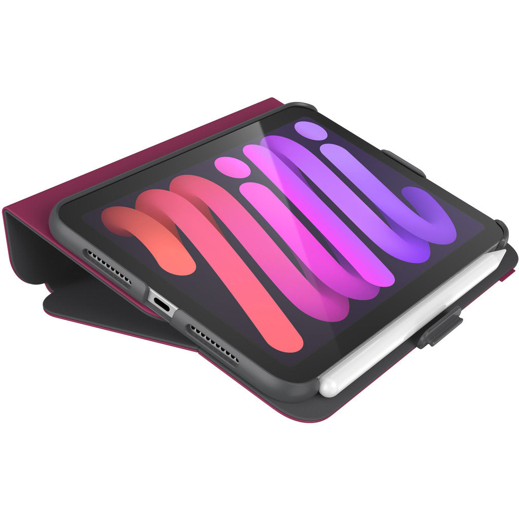Speck Balance Folio Case Apple iPad Mini 6 (2021) Very Berry Red - with Microban