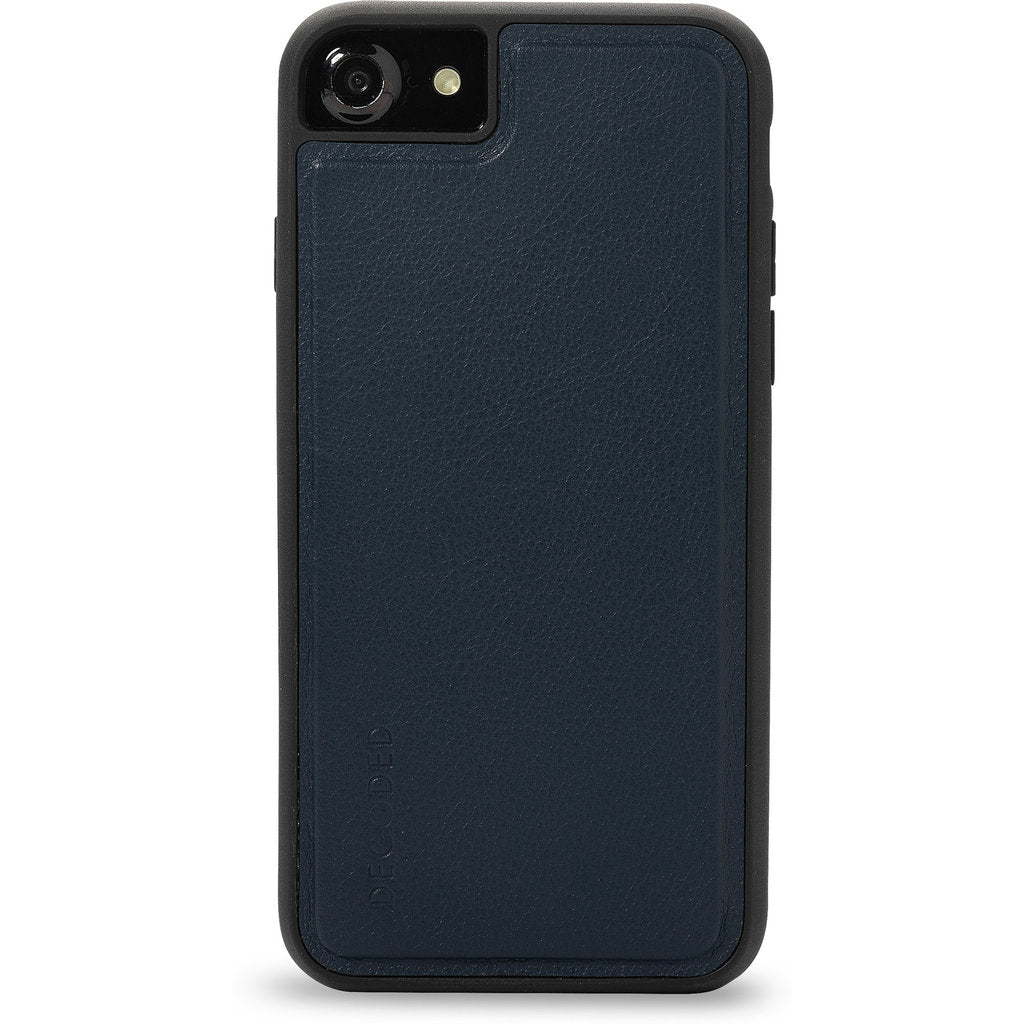 Decoded Leather 2-in-1 Wallet Case with removable Back Cover Apple iPhone 6/6S/7/8/SE (2020/2022) Steel Blue