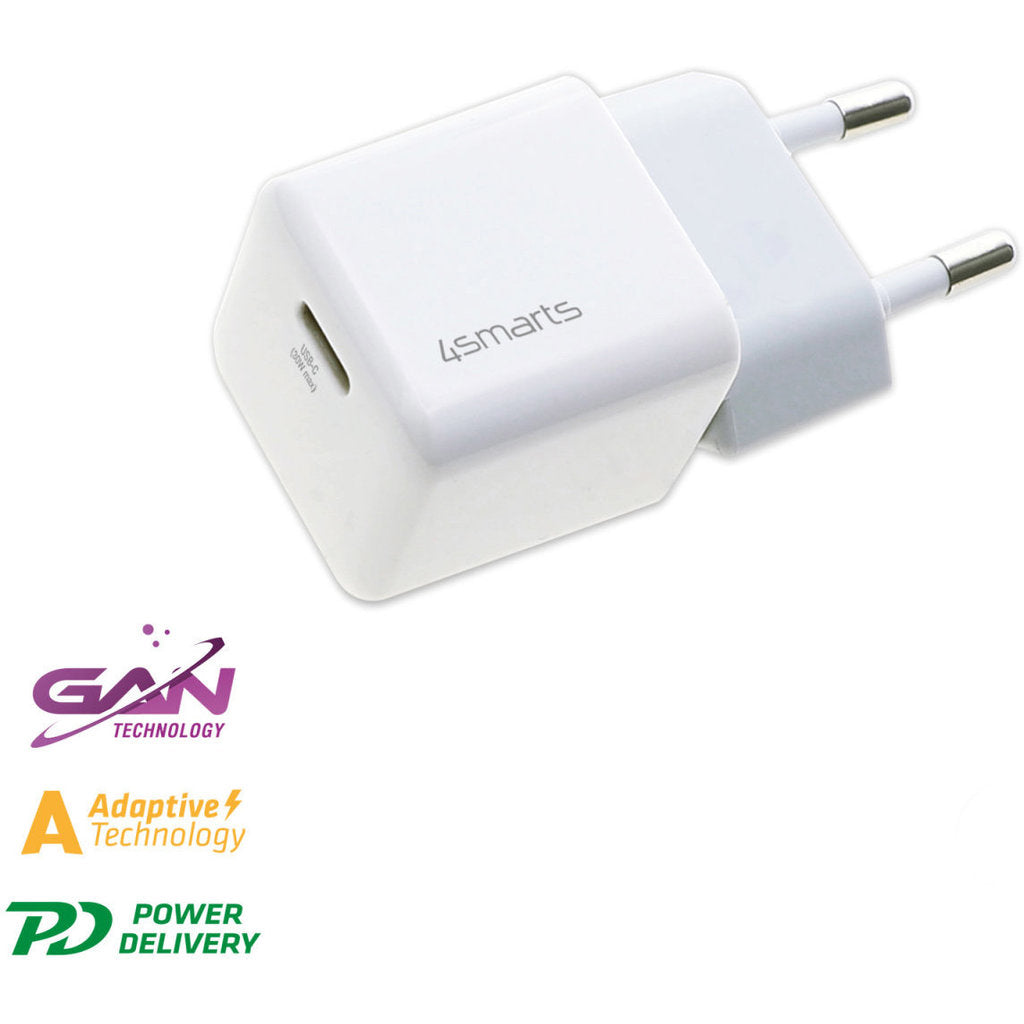 4SMarts Wall Charger VoltPlug Mini PD 30W with GaN White