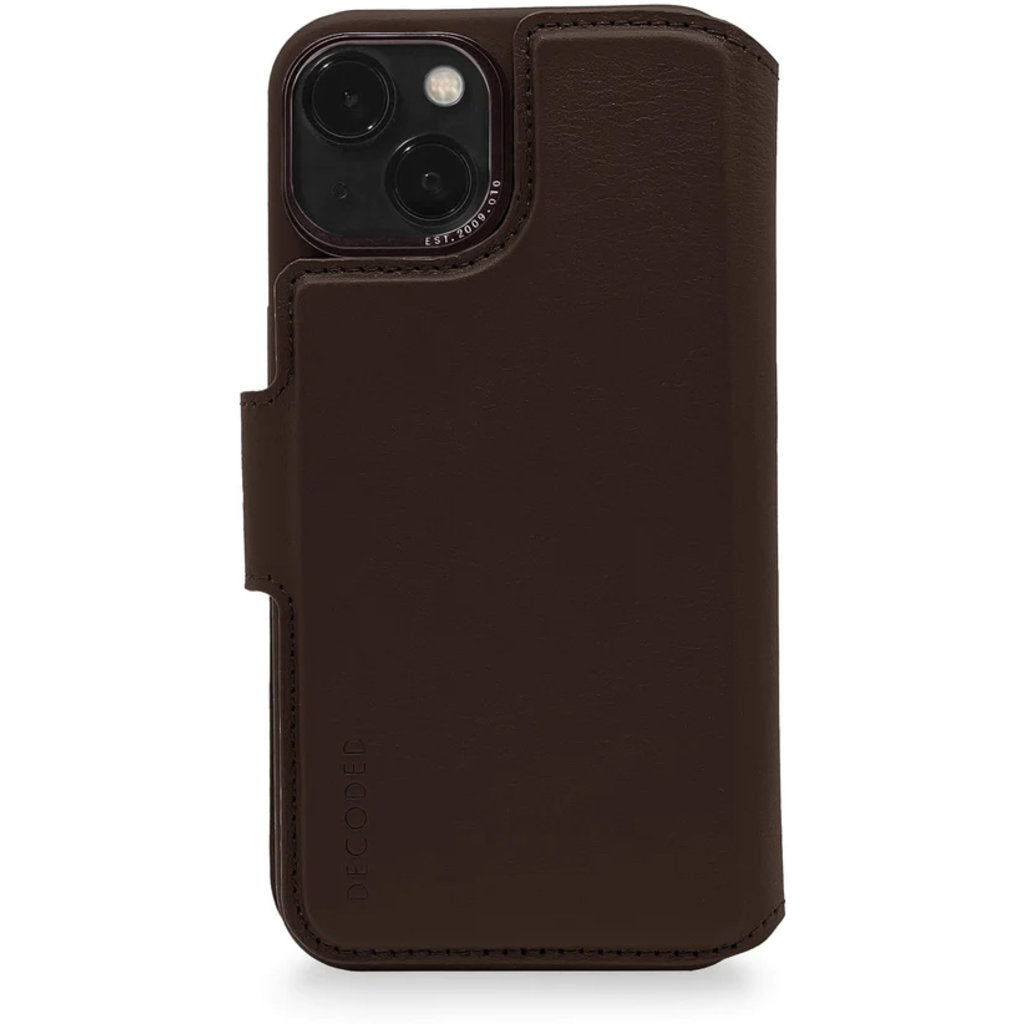 Decoded Leather Detachable Wallet Apple iPhone 14 Chocolate Brown