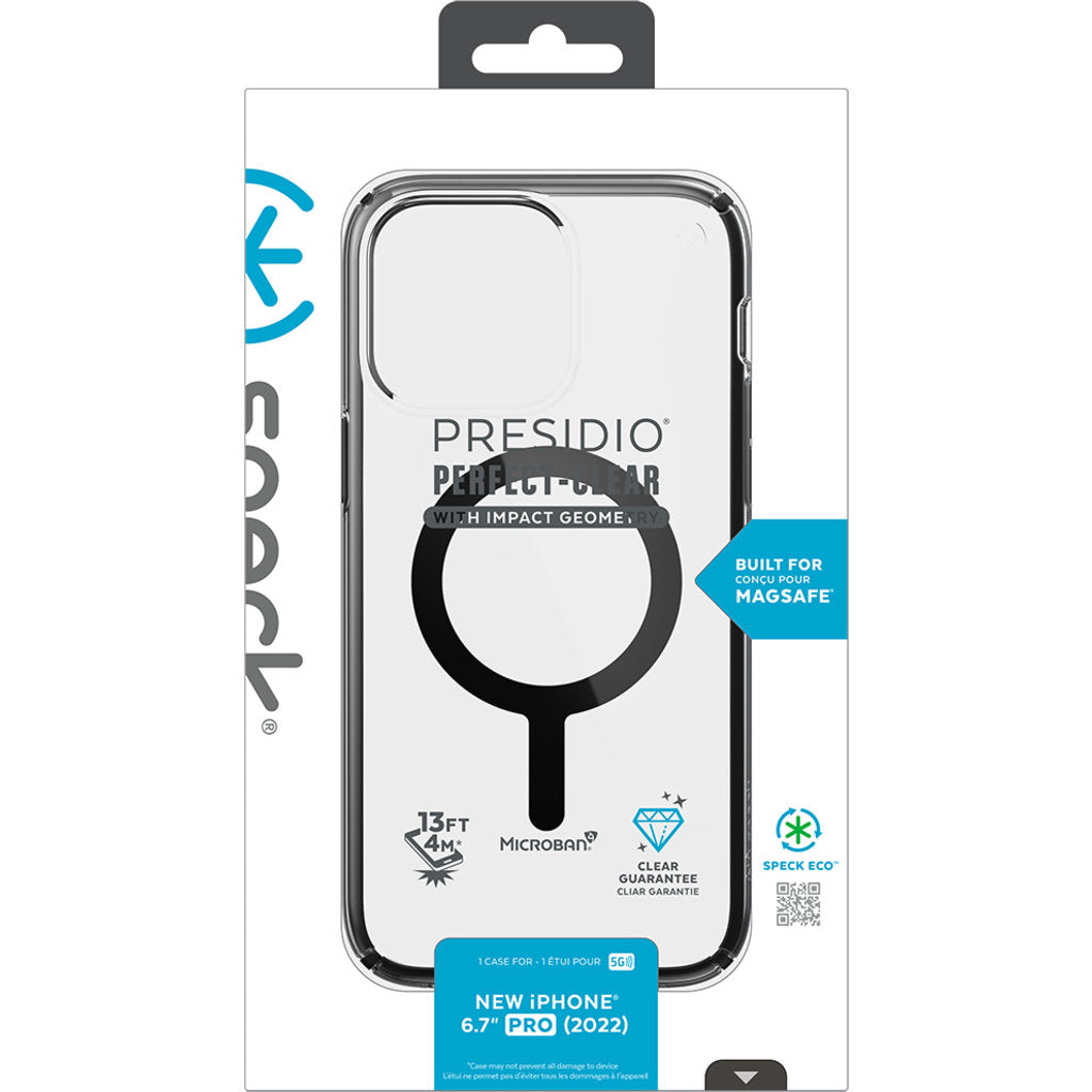 Speck Presidio Perfect Clear Geo + MS Apple iPhone 14 Pro Max Clear/Black