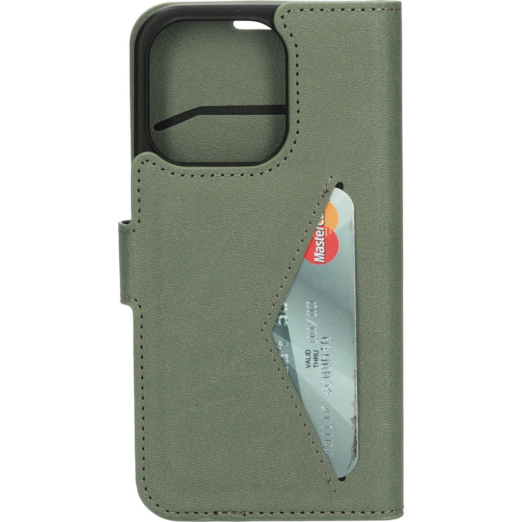 Mobiparts Classic Wallet Case Apple iPhone 15 Pro Stone Green