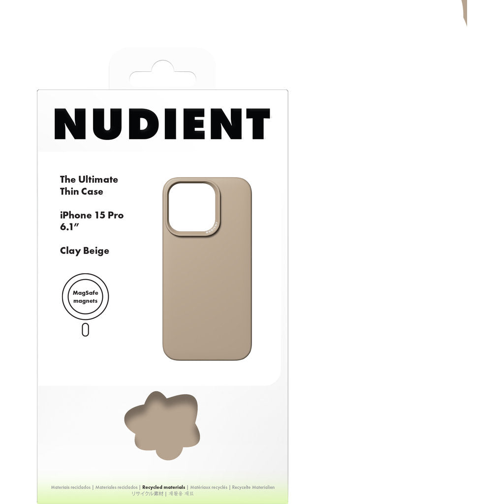 Nudient Thin Precise Case Apple iPhone 15 Pro V3 Clay Beige - MS