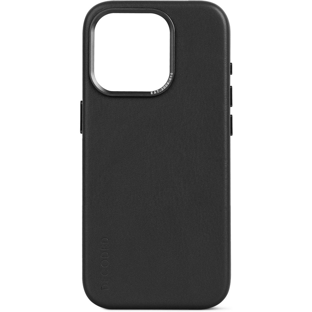 Decoded Leather Backcover Apple iPhone 15 Pro Black