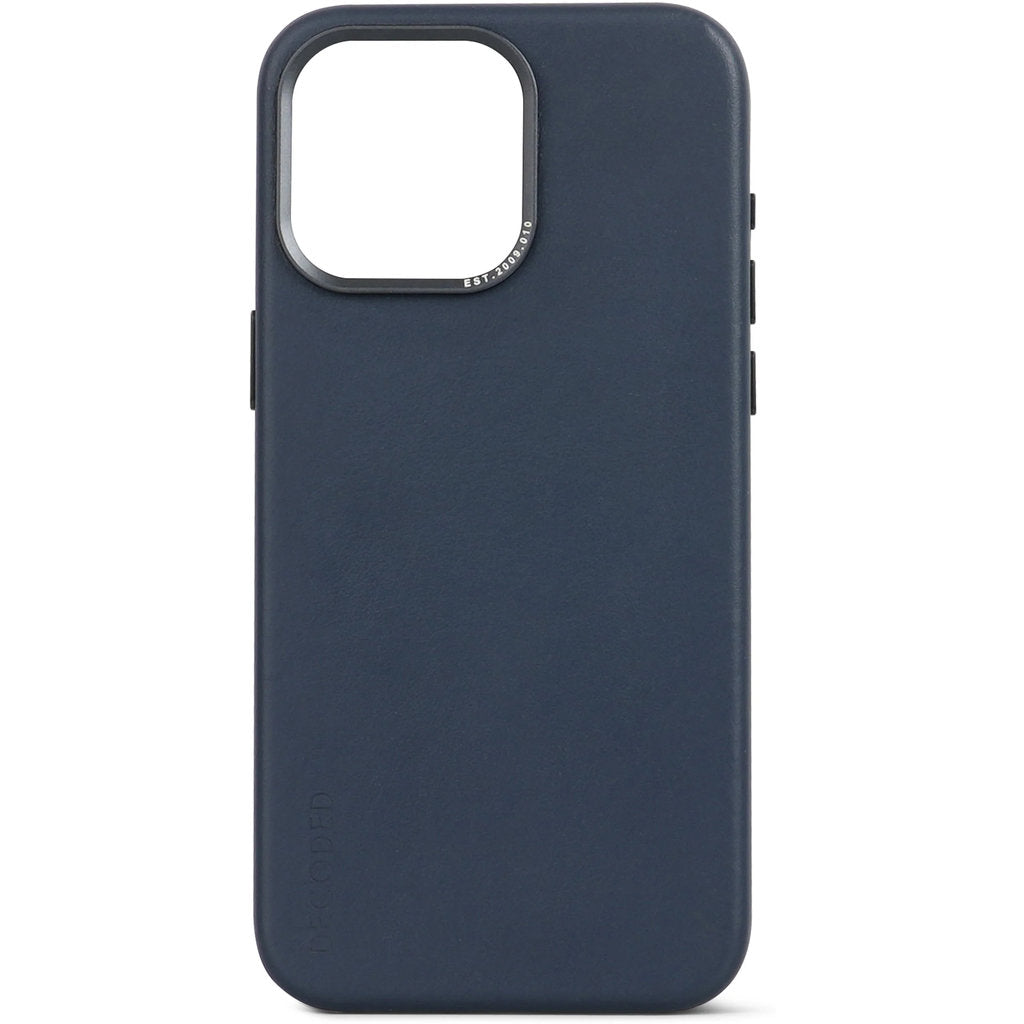 Decoded Leather Backcover Apple iPhone 15 Pro Navy