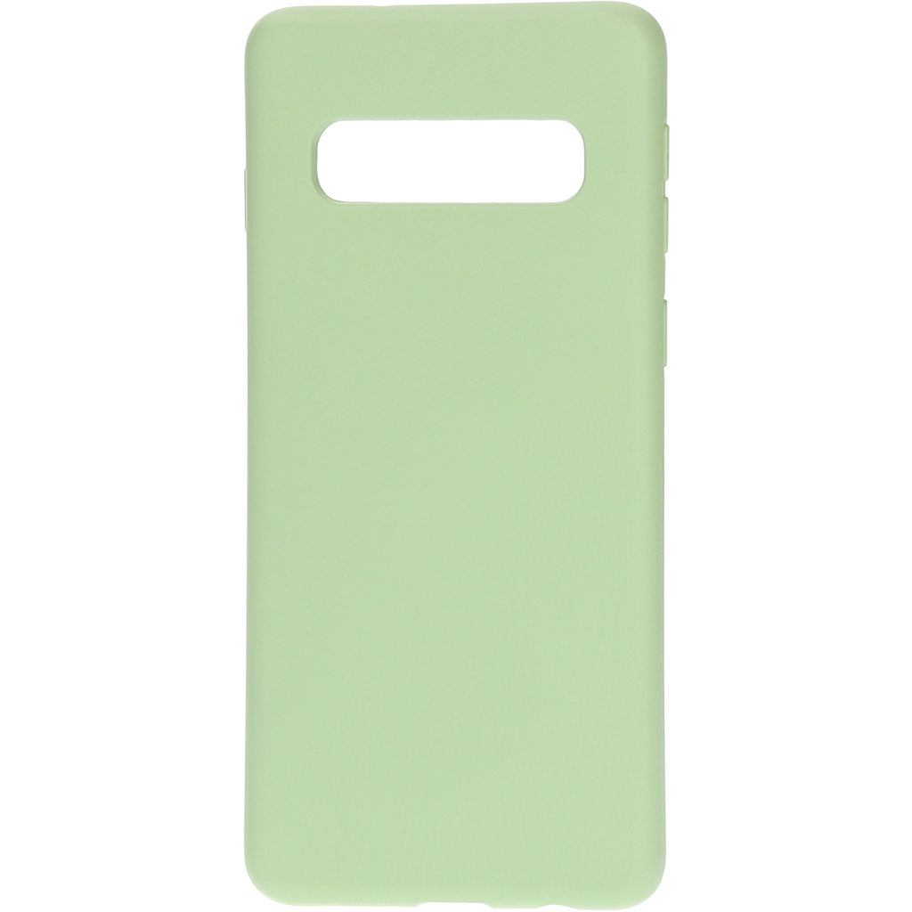 Mobiparts Silicone Cover Samsung Galaxy S10 Pistache Green