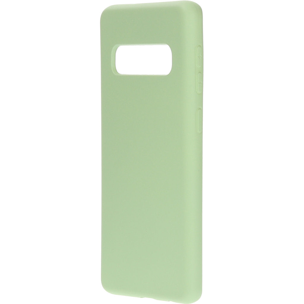 Mobiparts Silicone Cover Samsung Galaxy S10 Pistache Green