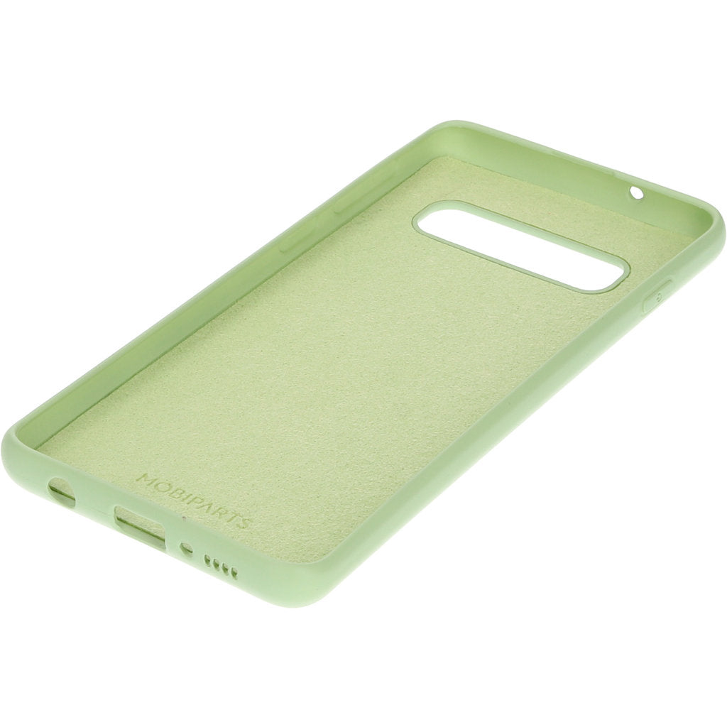 Mobiparts Silicone Cover Samsung Galaxy S10 Pistache Green